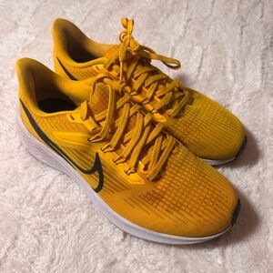 Nike Bright Yellow Running Sneakers with Black Swoosh